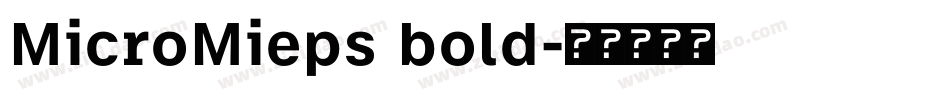 MicroMieps bold字体转换
